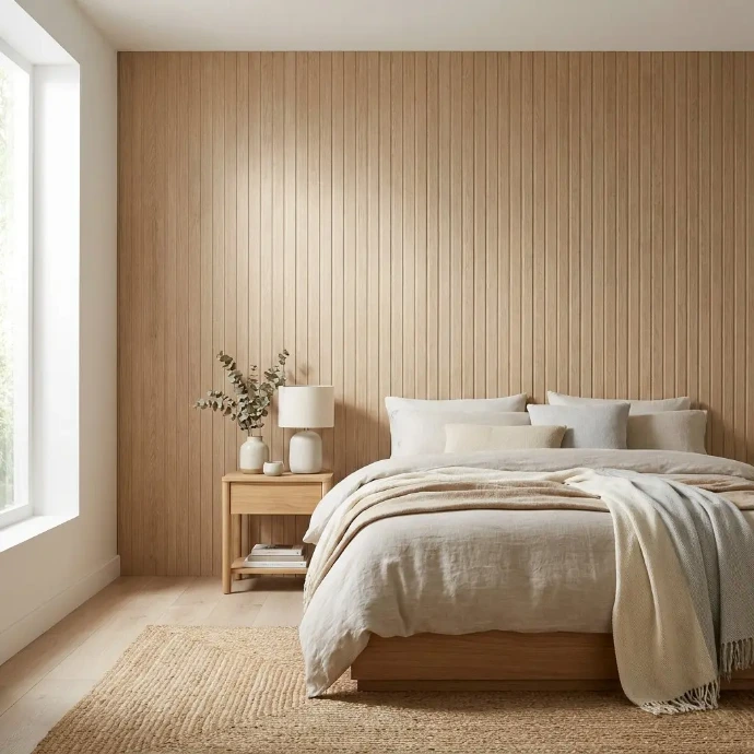 Geef je slaapkamer rust en karakter met wandpanelen in houtlook, akoestische en SPC-uitvoering. Eenvoudig kiezen, praktisch plaatsen en vlot combineren.