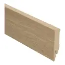 Rechte folieplint 2400x70x14 fijngestreept eiken naturel
