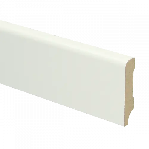 [PPCE20033] Plint Koloniaal schilder RAL 9010 wit MDF-gelakt 12x60x2400mm