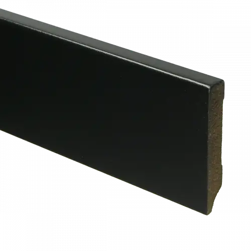 Plint Modern schilder RAL 9005 zwart MDF-gelakt 12x70x2400mm