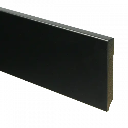 Plint Modern schilder RAL 9005 zwart MDF-gelakt 12x90x2400mm