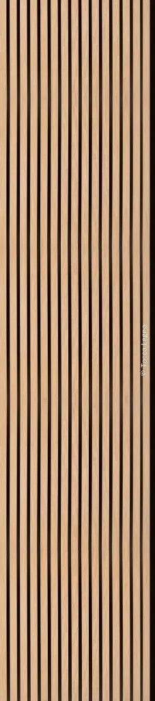 Akoestische lattenwand eik UV natuur / black backing 600x2700mm 3,24m²