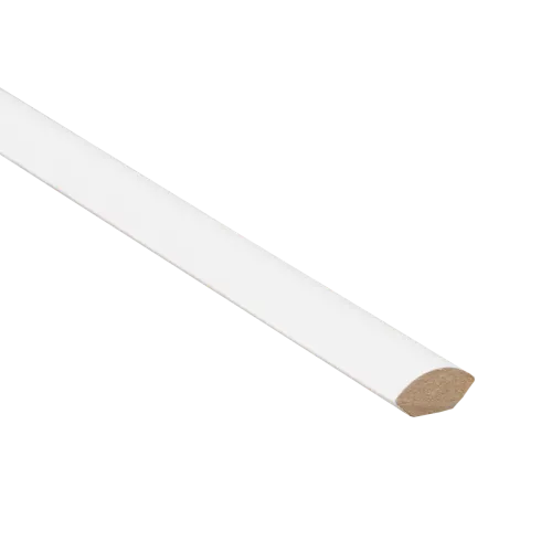 MDF kwartrondprofiel 12x12 wit gefolied 28130 