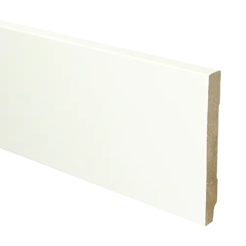 MDF plint recht 120x15x2400 wit gefolied