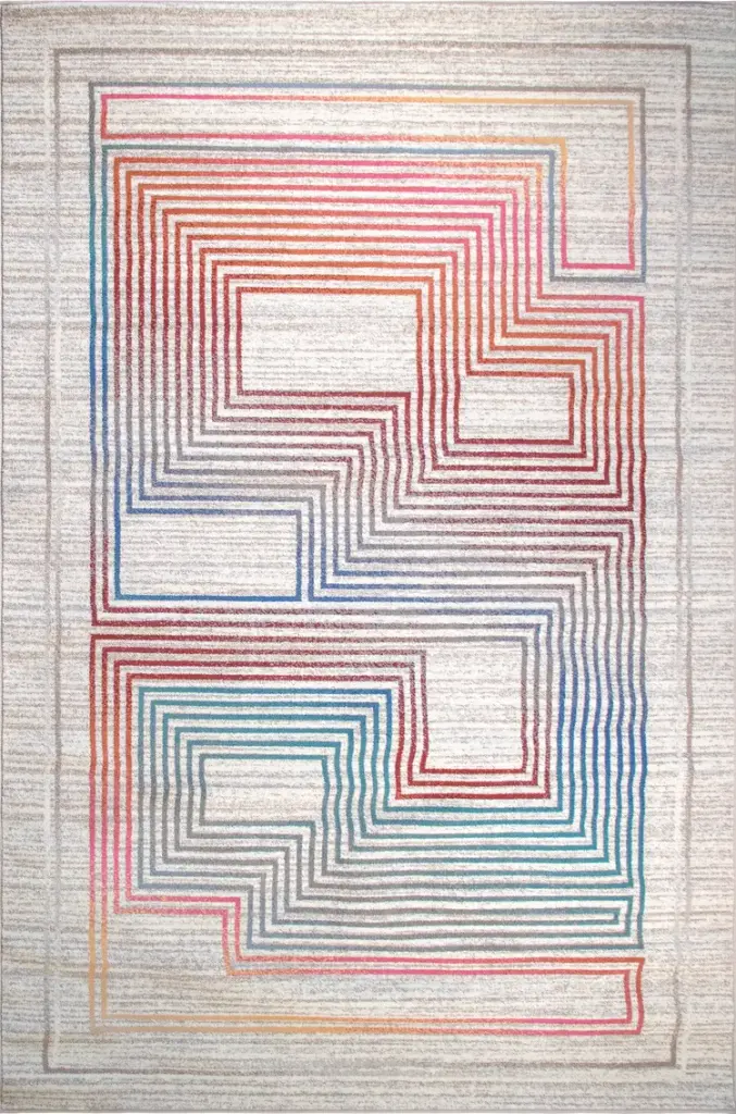 Strip Carpet Abstract Multicolor UniCarpet 13