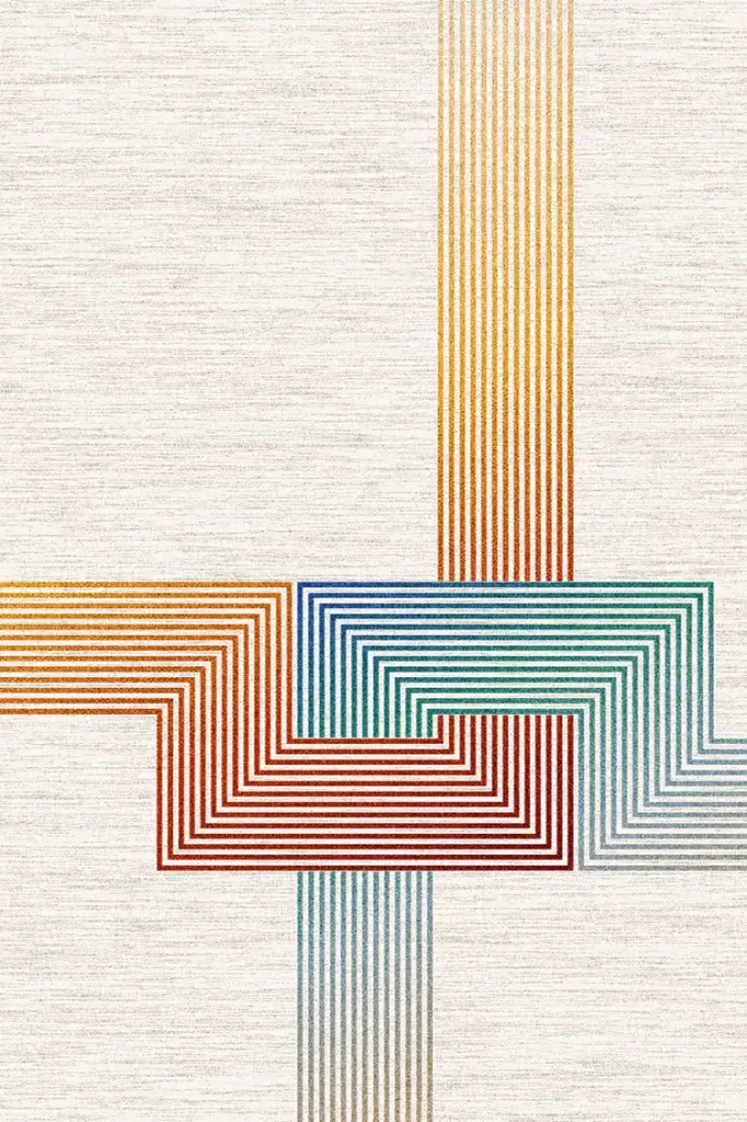 Strip Carpet Abstract Multicolor UniCarpet 6 (160cm x 230cm)