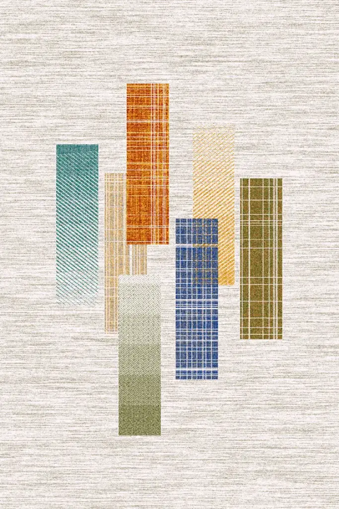 Strip Carpet Abstract Multicolor UniCarpet 8 (160cm x 230cm)