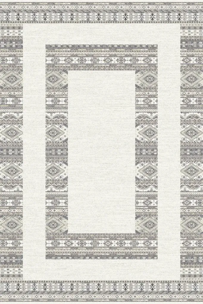 Abstract Grey Chinggis Carpet 4
