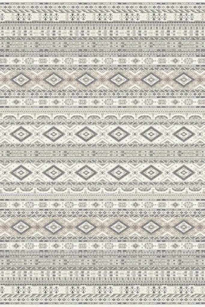 Abstract Grey Chinggis Carpet 5