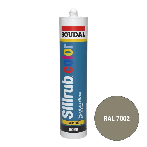 84017 Soudal Silirub Color Siliconenkit RAL 7002 300ml