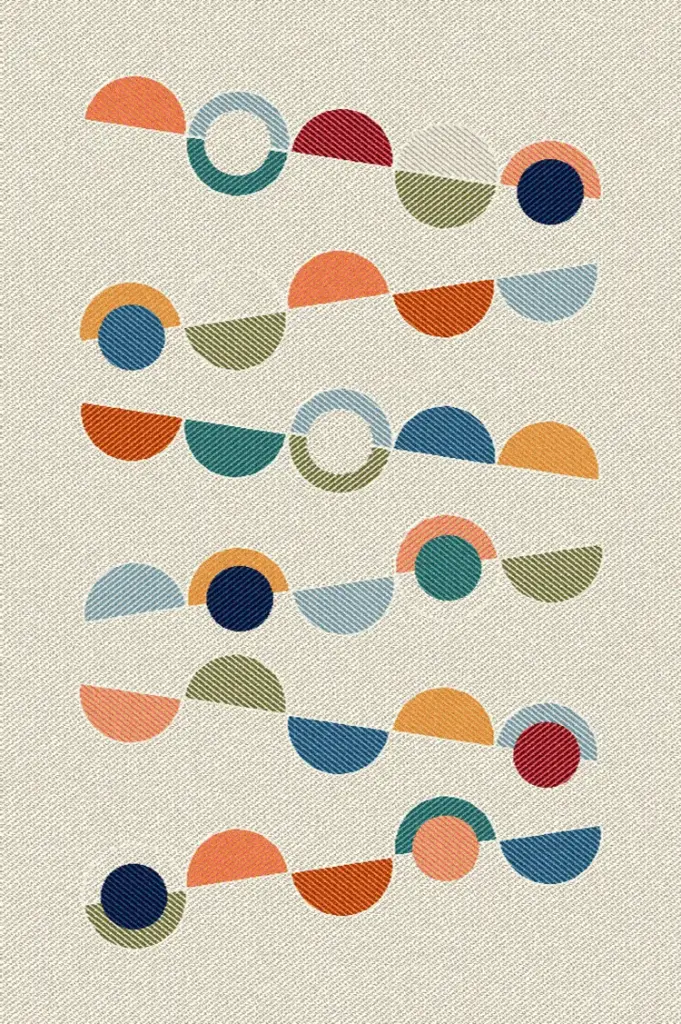 Strip Carpet Abstract Multicolor UniCarpet 2